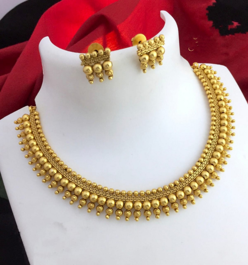 Buy Copper Gold Plated Jeellery Set For Women And Girl at