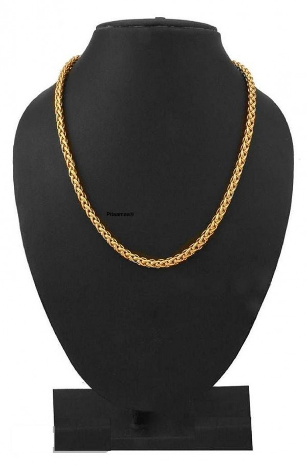 Buy New stylish attractive gold traditional jewellery short Goldplated Plated Brass Chain at