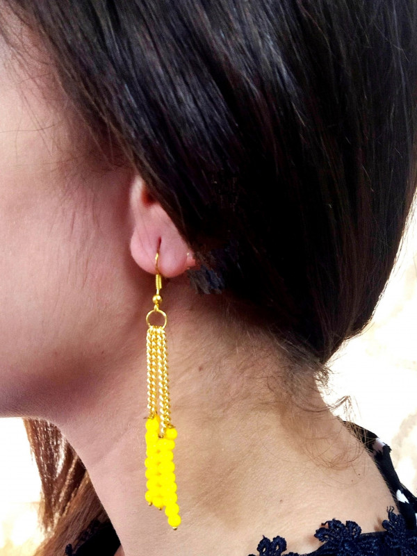 Buy "Dangle Earrings with Chain Contemporary Elegance Joolkart" at